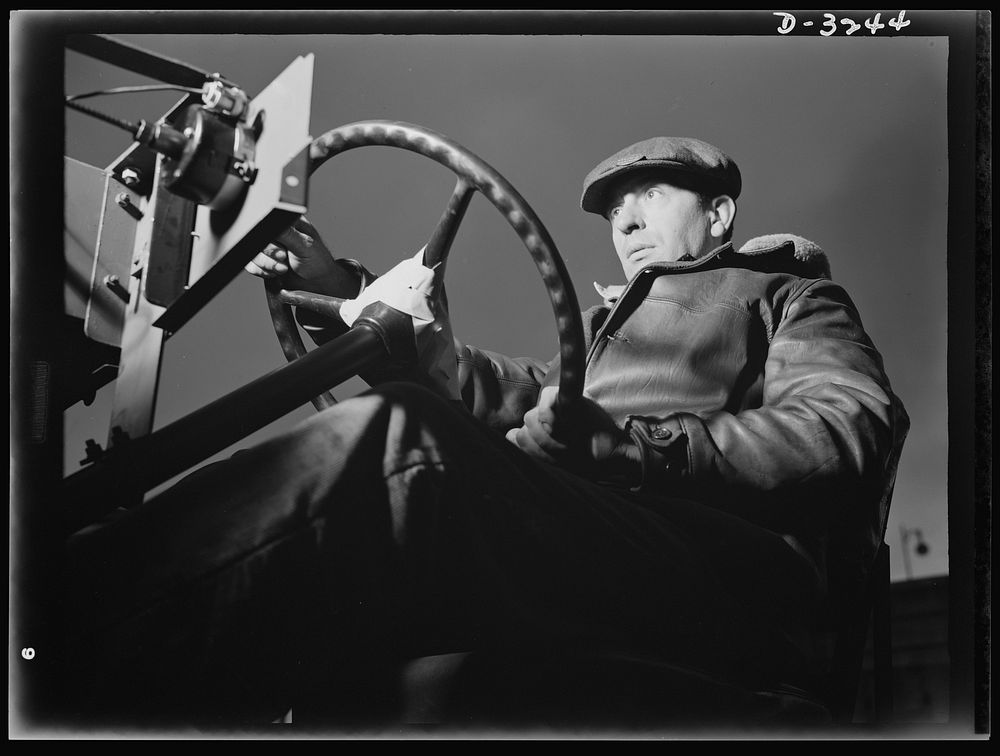 The chassis of an Army halftrac scout car get a workout. When this test driver at a large Midwest plant has put the machine…