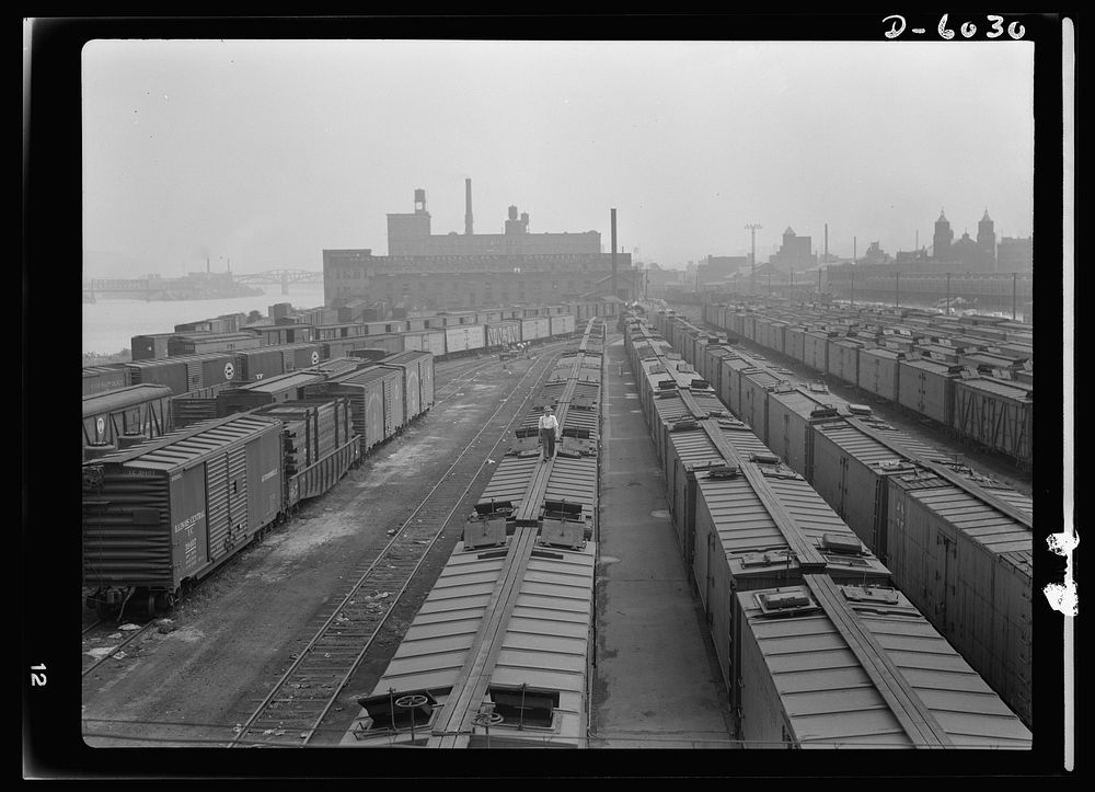 Transportation. Freight car movements. With transportation assuming vast new importance in wartime America, movement of…