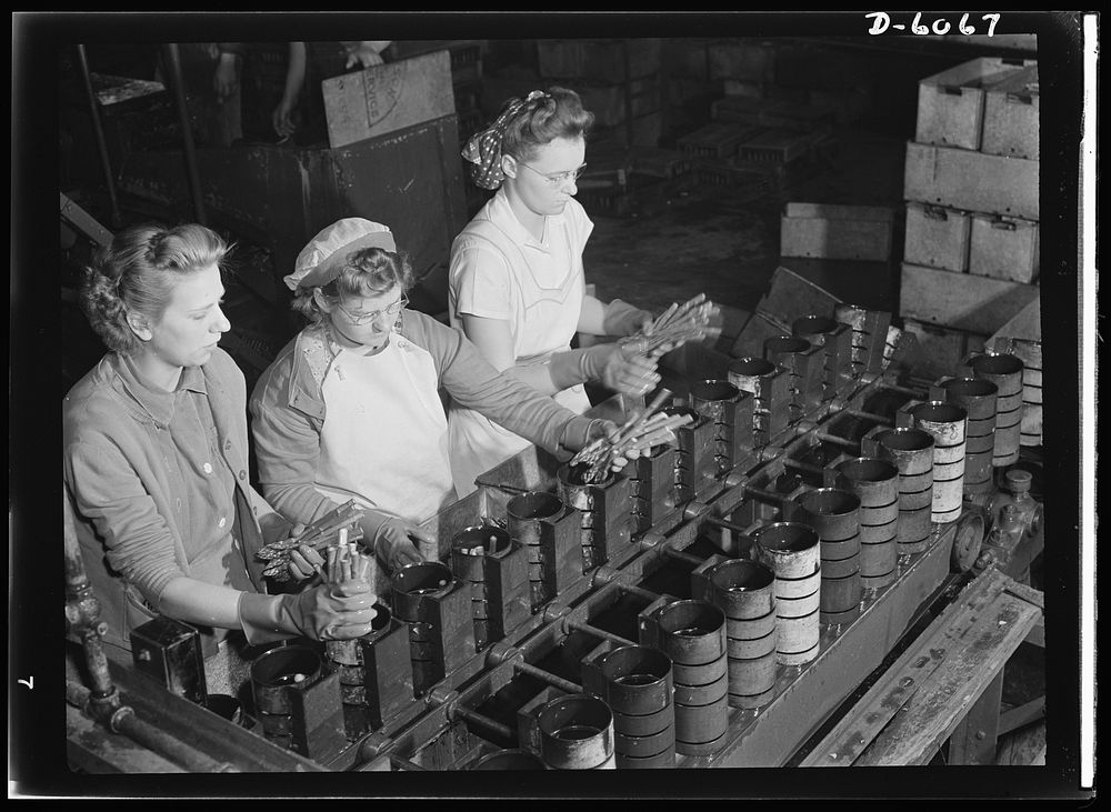 Women in war. Summer canning workers. Why tin cans should be saved. To assure adequate civilian supply of canned produce in…