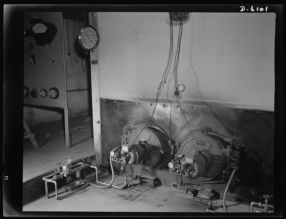 Washington, D.C. Conversion of the Shoreham Hotel furnace from oil to coal burning system. Sourced from the Library of…