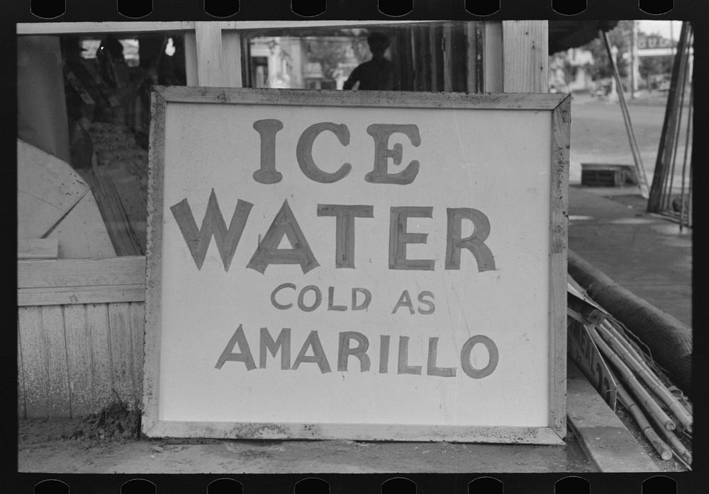 Sign, Sweetwater, Texas by Russell Lee