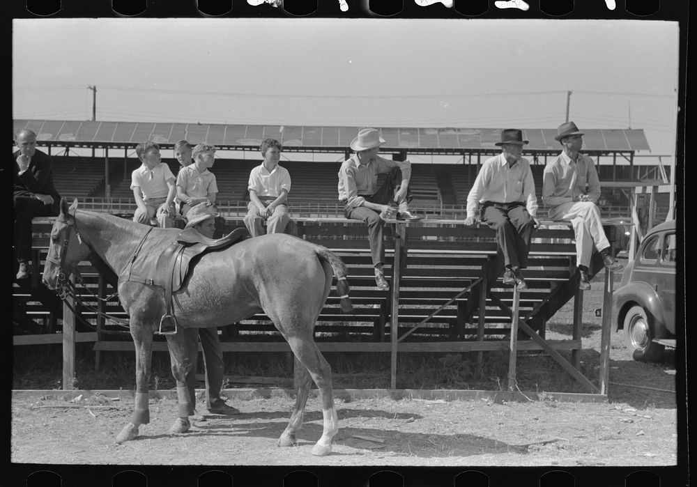 Scene at polo match, Abilene, Texas by Russell Lee