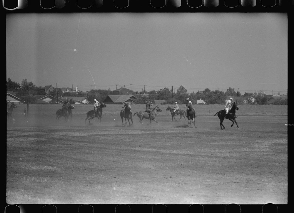 Activity at polo match, Abilene, Texas by Russell Lee
