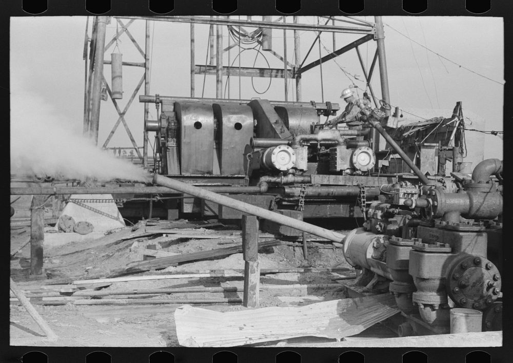 Equipment in oil field, Seminole, Oklahoma by Russell Lee