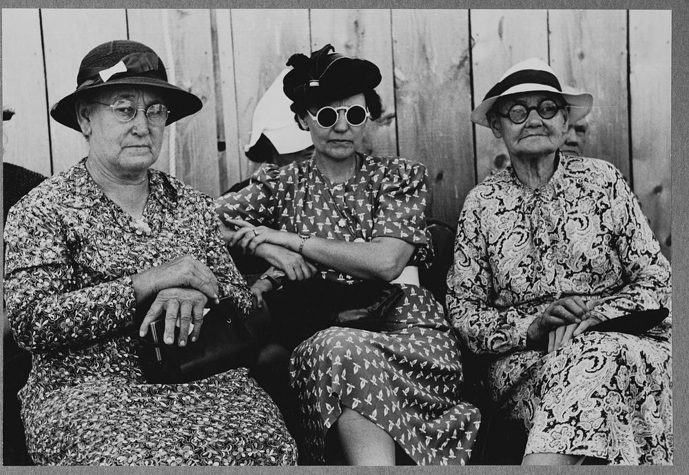 Women at 4-H Club fair, Cimarron, Kansas by Russell Lee