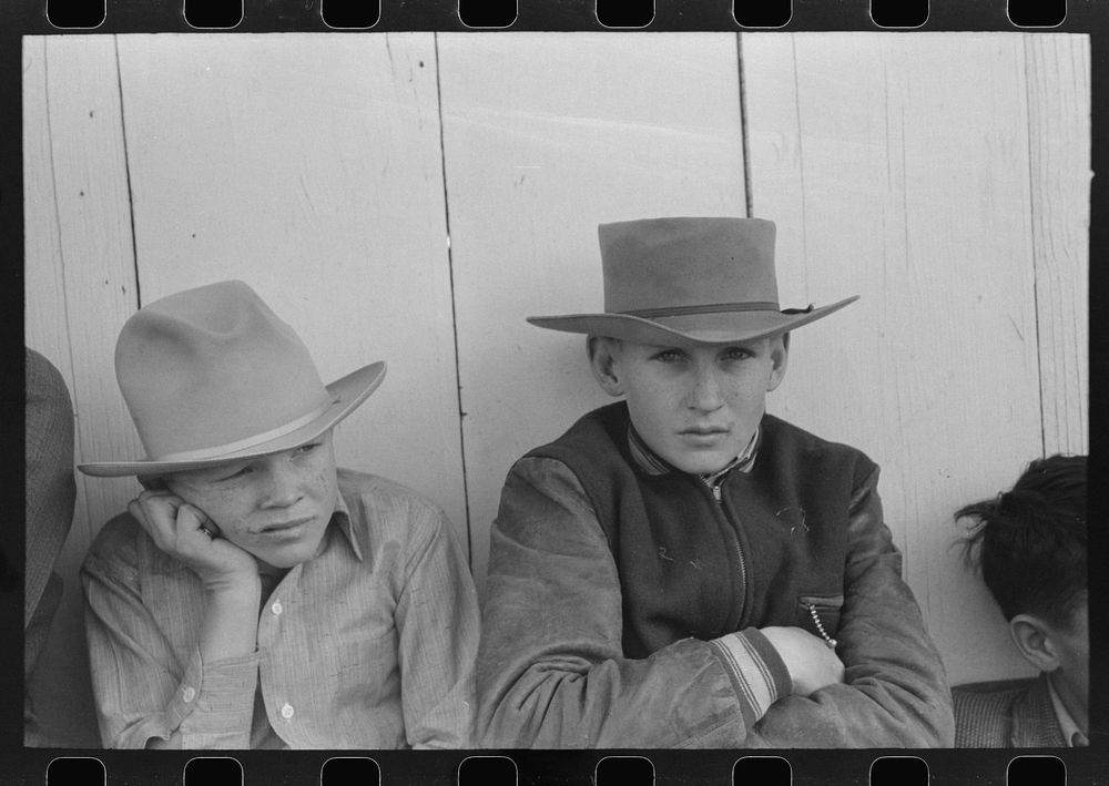 West Texas boys at the San Angelo Fat Stock Show, San Angelo, Texas by Russell Lee