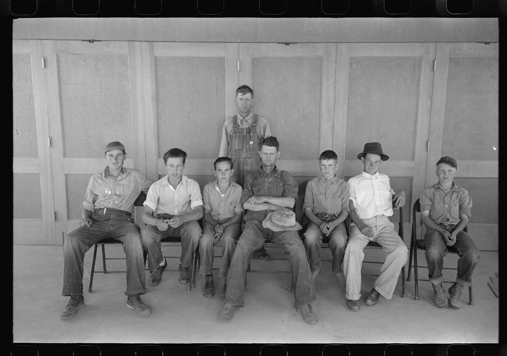 [Untitled photo, possibly related to: Baseball is popular at the migratory labor camp at Agua Fria, Arizona. These boys are…