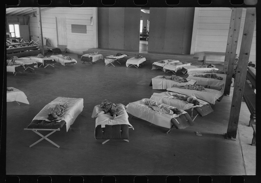 [Untitled photo, possibly related to: Children of migratory laborers asleep at the Work Projects Administration nursery…