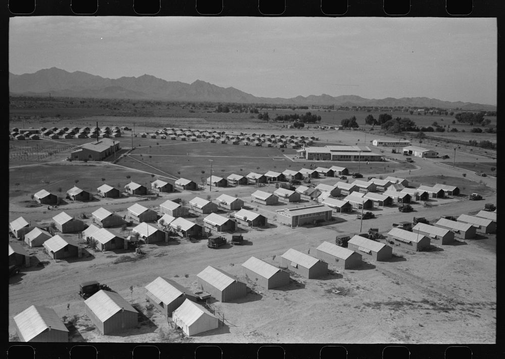 View from water tower at Agua Fria Migratory Labor Camp, Arizona by Russell Lee