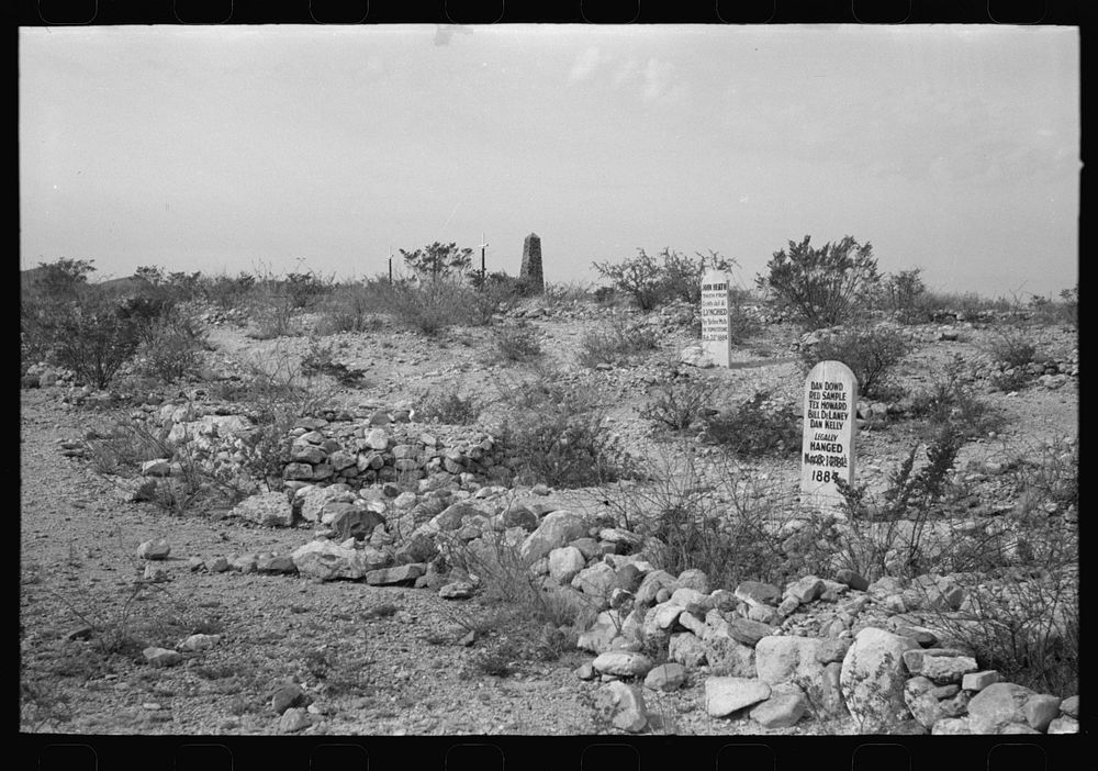 Boothill Cemetery, Tombstone, Arizona. It was called Boothill because with one or two exceptions all buried here died…