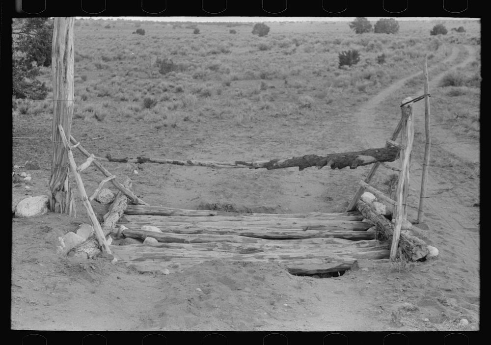 Cattle guard on farm at Pie Town, New Mexico by Russell Lee