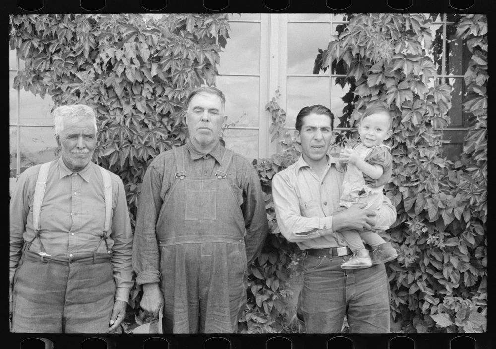 [Untitled photo, possibly related to: Family group of Spanish-Americans, Chamisal, New Mexico] by Russell Lee