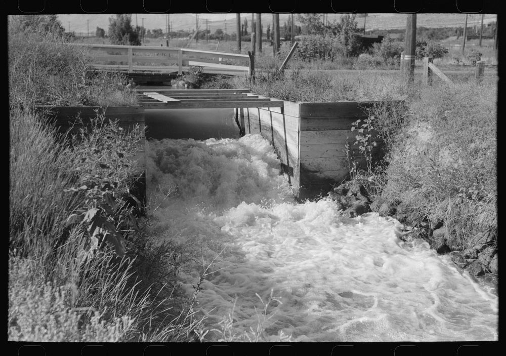 [Untitled photo, possibly related to: Irrigation ditch in Box Elder County, Utah] by Russell Lee