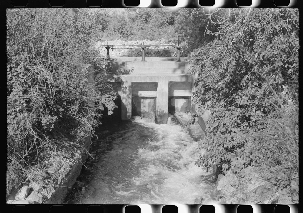 [Untitled photo, possibly related to: Irrigation ditch on the Logan River, Cache County, Utah] by Russell Lee