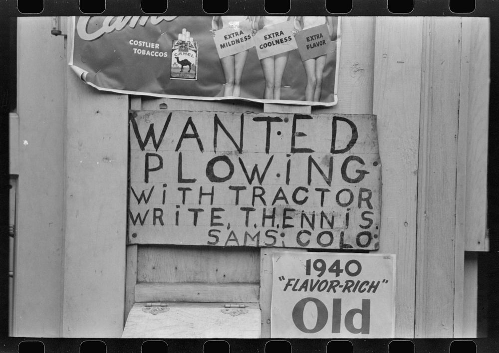 Sign, Saw Pit, Colorado by Russell Lee