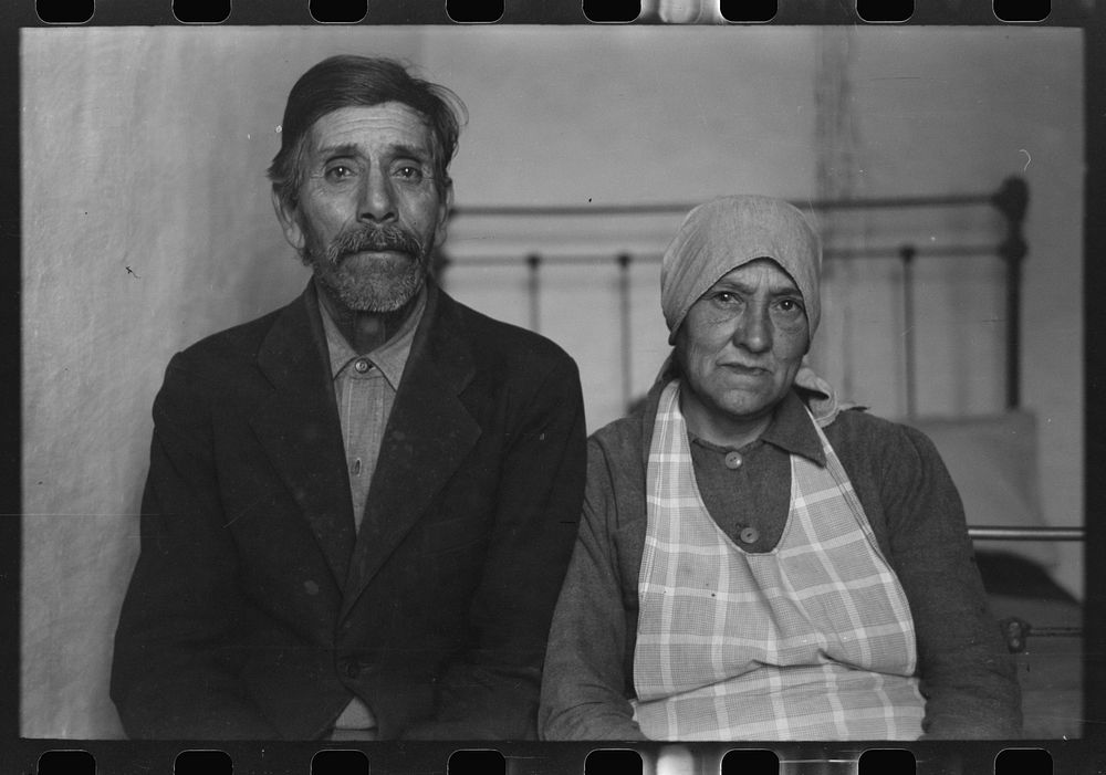 [Untitled photo, possibly related to: Old couple of Spanish extraction, Concho, Arizona] by Russell Lee