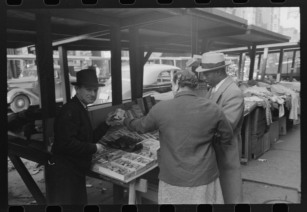 Shop on Maxwell Street, Chicago, Illinois by Russell Lee