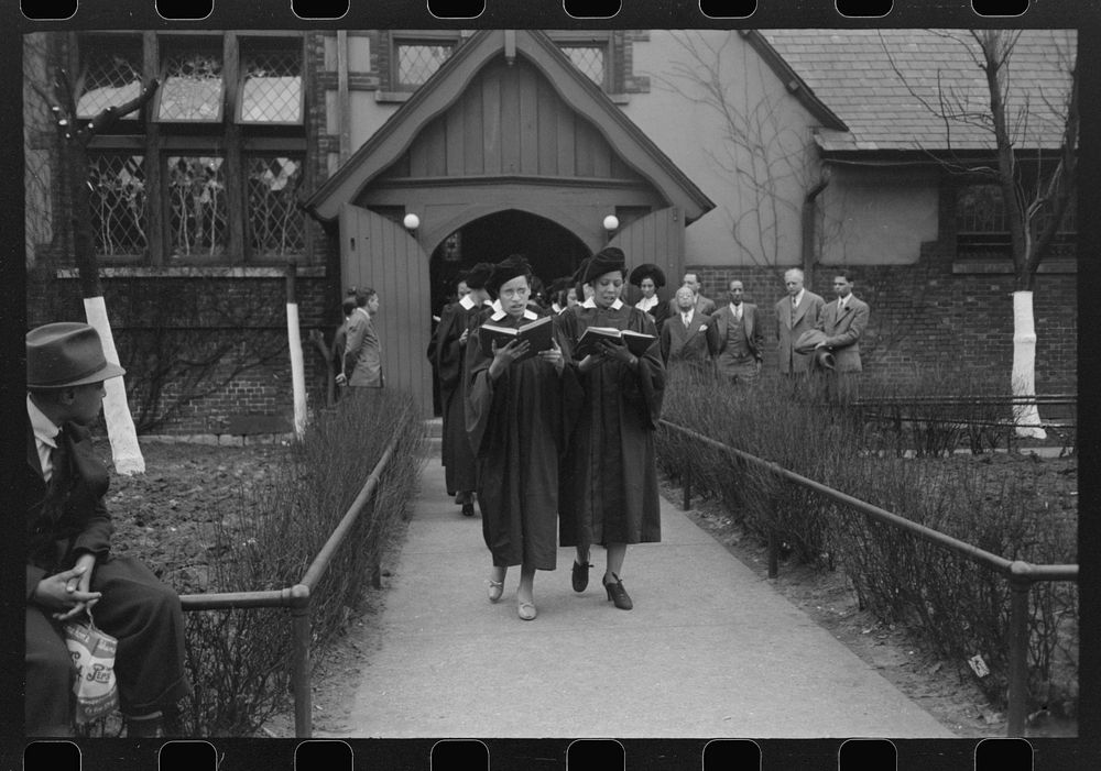 [Untitled photo, possibly related to: Part of the processional of an Episcopal church, Easter morning, South Side of…
