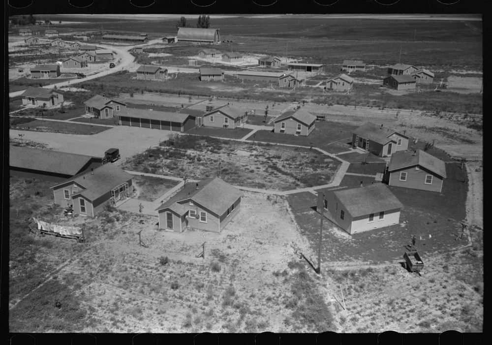 Homes of permanent farm workers at the FSA (Farm Security Administration) labor camp. Caldwell, Idaho by Russell Lee