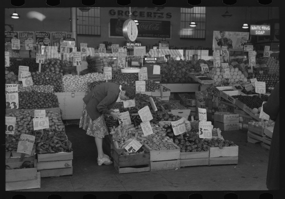 Vegetable market. San Diego, California by Russell Lee