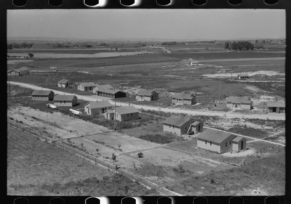 The homes of permanent farm workers at the FSA (Farm Security Administration) labor camp. Caldwell, Idaho by Russell Lee