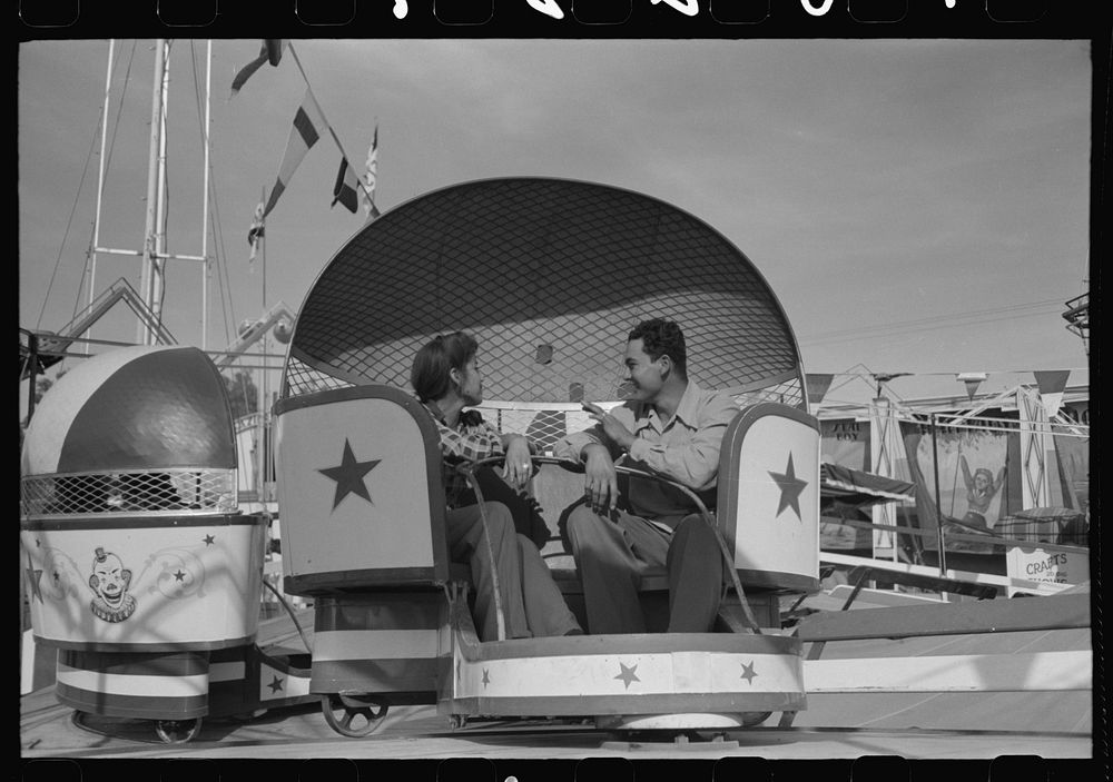 On the midway at the Imperial County Fair, California by Russell Lee
