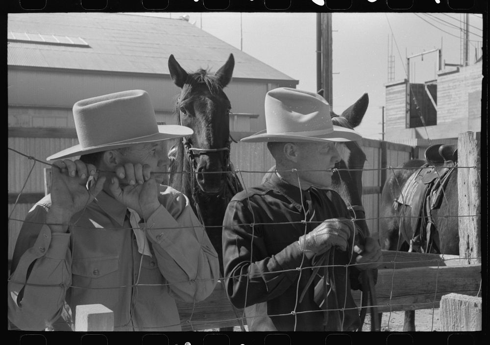 El Centro, California (vicinity). Cattlemen at the Imperial County Fair by Russell Lee