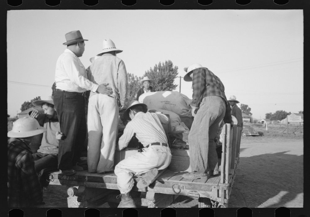[Untitled photo, possibly related to: Nyssa, Oregon. FSA (Farm Security Administration) mobile camp. Japanese-Americans…