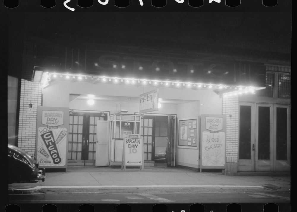 [Untitled photo, possibly related to: A small movie house on the main street of Durham, North Carolina]. Sourced from the…