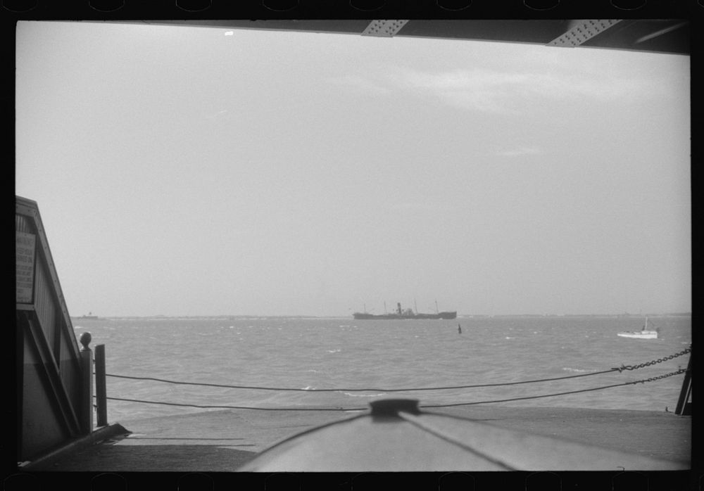 [Untitled photo, possibly related to: On the Cape Charles-Little Creek ferry, Virginia]. Sourced from the Library of…