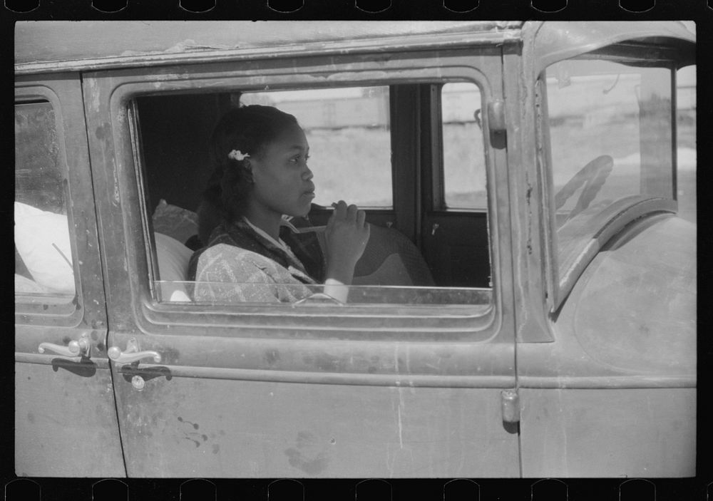 Migratory agricultural worker waiting at the Little Creek end for the Norfolk-Cape Charles ferry. Sourced from the Library…