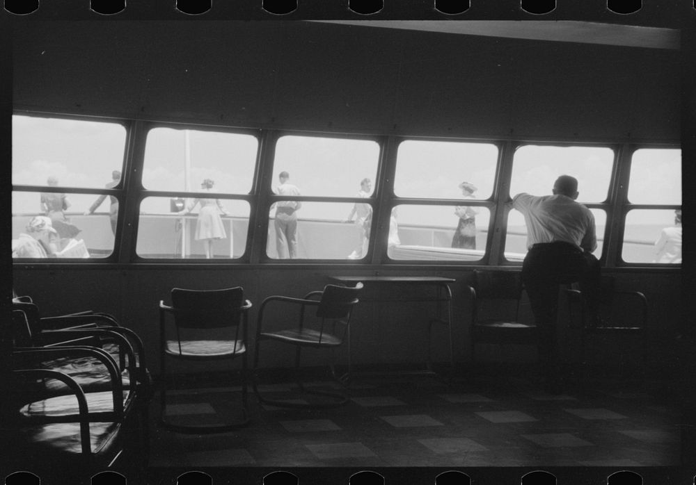 [Untitled photo, possibly related to: On board the "Princess Anne" super-deluxe luxury liner ferry plying between Little…