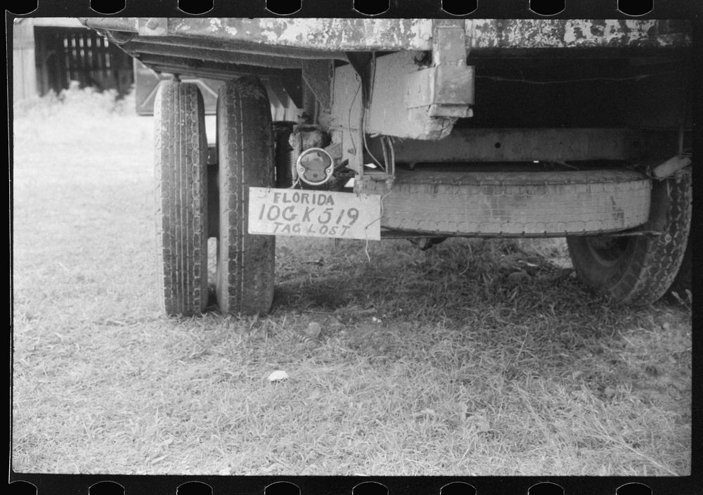 Rear end of a truck carrying thirty-five migrants from Belcross, North Carolina to Onley, Virginia. Sourced from the Library…