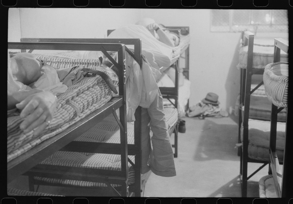 Free sleeping quarters for truck drivers at a truck service station on U.S. 1 (New York Avenue) in Washington, D.C.. Sourced…