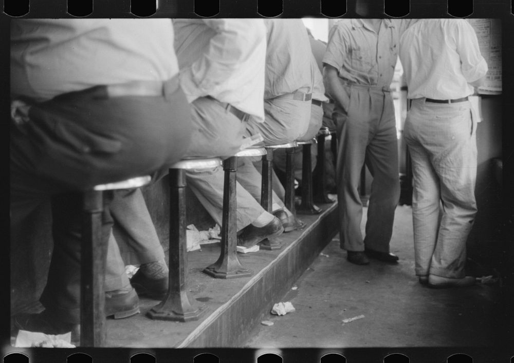 [Untitled photo, possibly related to: In the cafe at a truck drivers' service station on U.S. 1 (New York Avenue)…