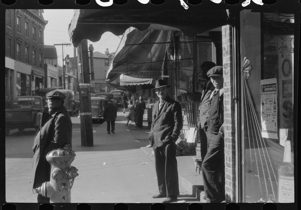 [Untitled photo, possibly related to: Street scene on West Main Street, Norwich, Connecticut]. Sourced from the Library of…