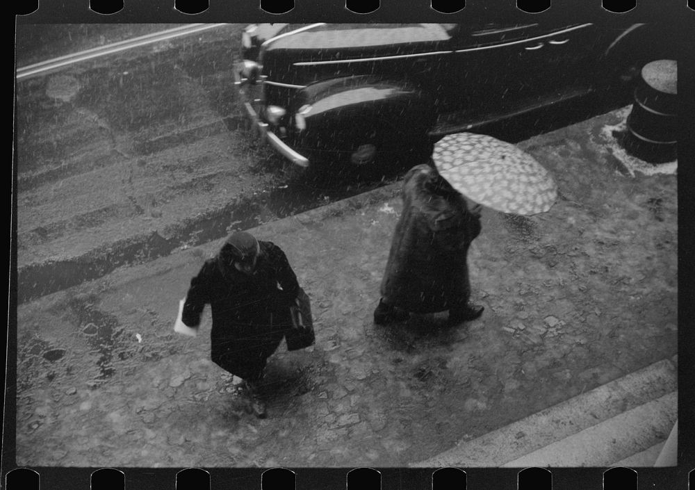 [Untitled photo, possibly related to: On a rainy day in Providence, Rhode Island]. Sourced from the Library of Congress.
