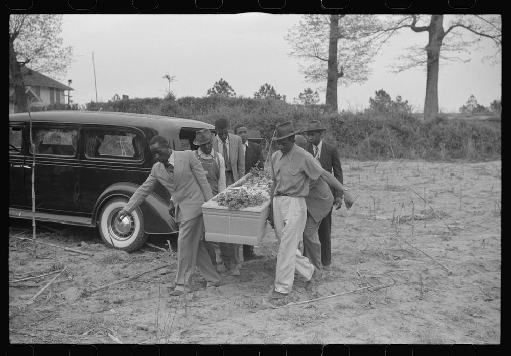 Funeral of nineteen year old  sawmill worker in Heard County, Georgia. Sourced from the Library of Congress.