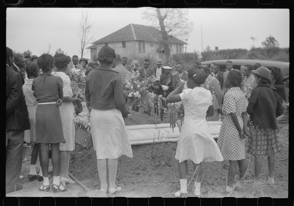 Funeral of nineteen year old  sawmill worker in Heard County, Georgia. Sourced from the Library of Congress.