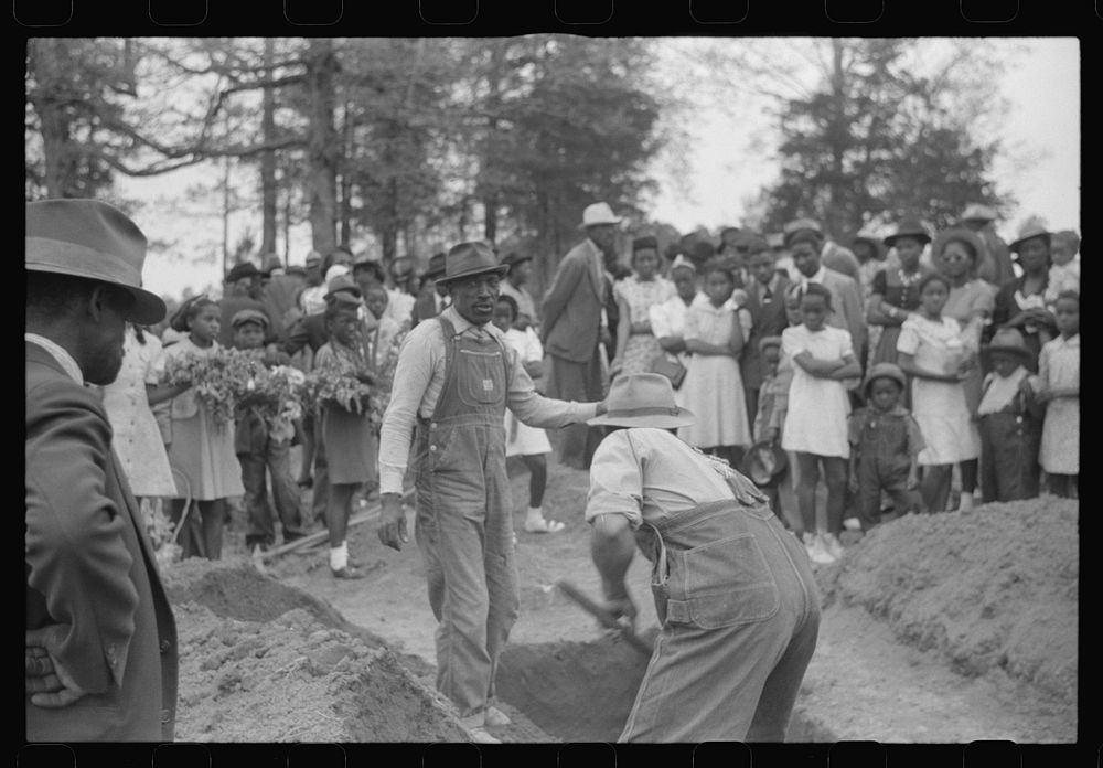 [Untitled photo, possibly related to: Funeral of nineteen year old  sawmill worker in Heard County, Georgia]. Sourced from…