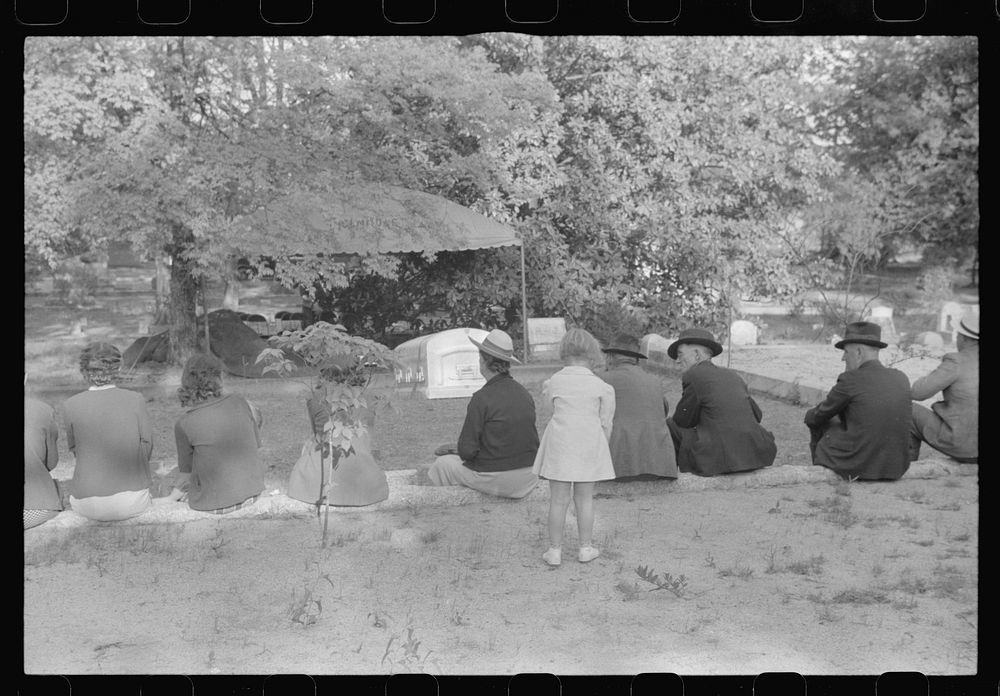 [Untitled photo, possibly related to: At the funeral of Mr. Lov Smith, who was warden at the Greene County prison camp…