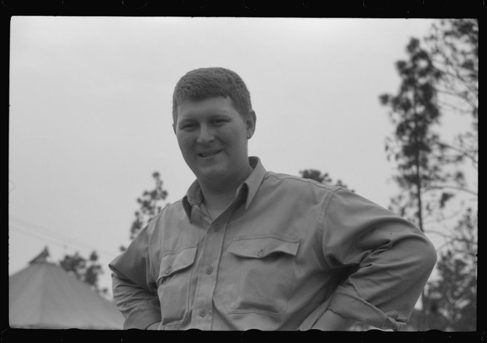 [Untitled photo, possibly related to: Soldier from West Virginia at Camp Shelby, Mississippi]. Sourced from the Library of…