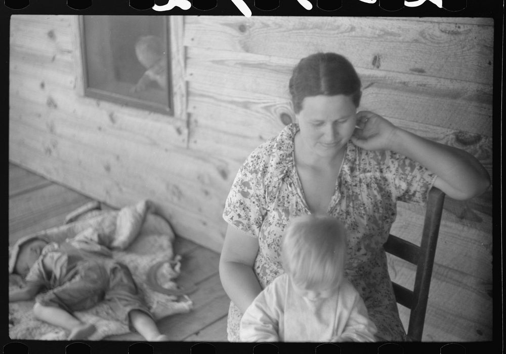 [Untitled photo, possibly related to: Tenant farm woman in northern Greene County, Georgia]. Sourced from the Library of…