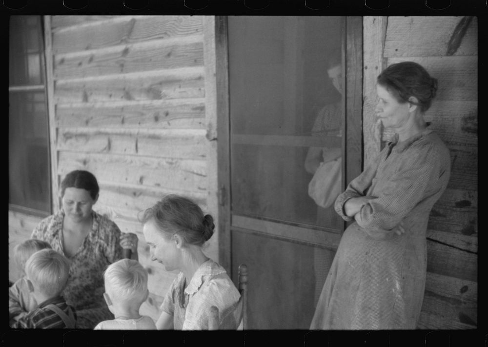[Untitled photo, possibly related to: Tenant farmer family in northern Greene County, Georgia]. Sourced from the Library of…
