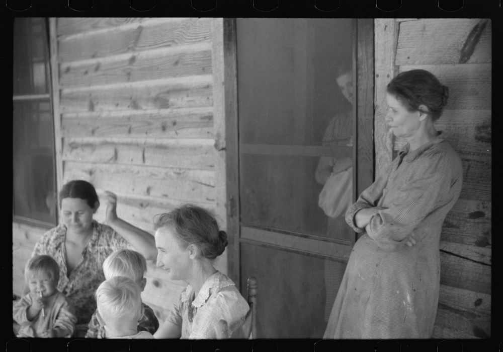 [Untitled photo, possibly related to: Tenant farmer family in northern Greene County, Georgia]. Sourced from the Library of…