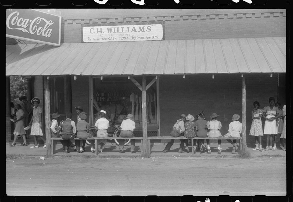 [Untitled photo, possibly related to: Saturday afternoon in White Plains, Greene County, Georgia]. Sourced from the Library…