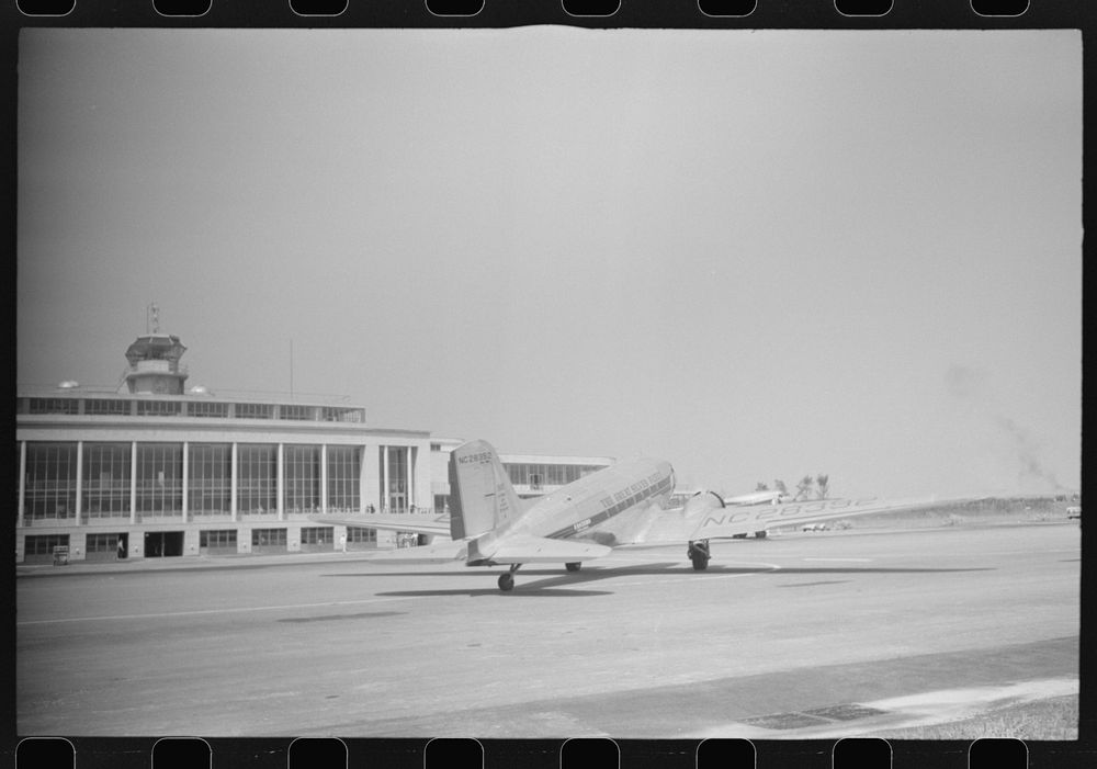 [Untitled photo, possibly related to: A plane on the field at the municipal airport in Washington, D.C.]. Sourced from the…