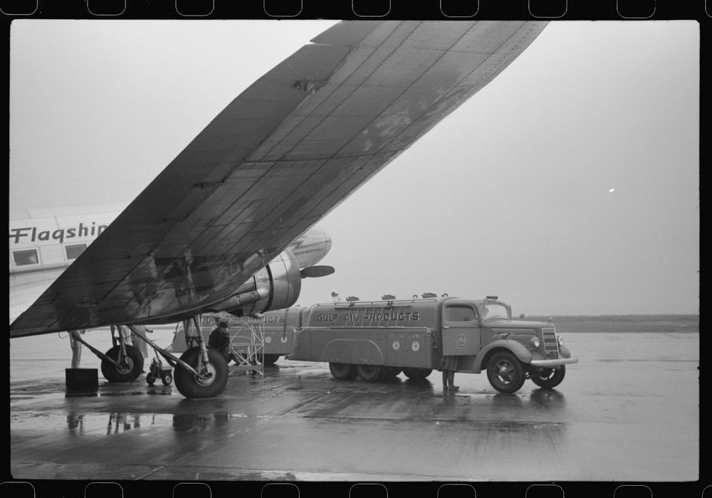 [Untitled photo, possibly related to: The municipal airport on a rainy day, Washington, D.C.]. Sourced from the Library of…