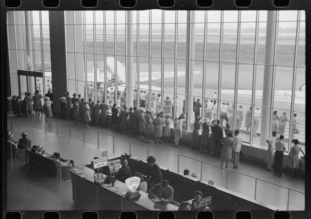 [Untitled photo, possibly related to: In the main waiting room of the municipal airport in Washington, D.C.]. Sourced from…