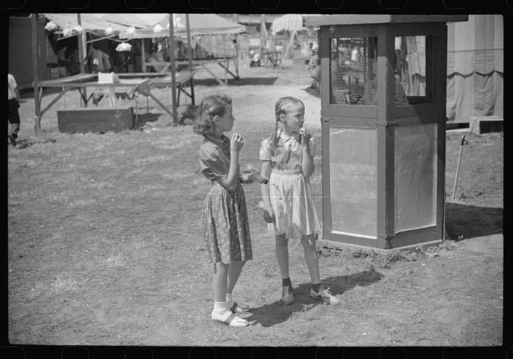 [Untitled photo, possibly related to: At an American Legion carnival just outside Bellows Falls, Vermont]. Sourced from the…